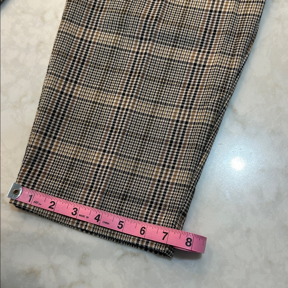 LOFT - Plaid Pull On Tapered Ankle Pants - Picture 6 of 10